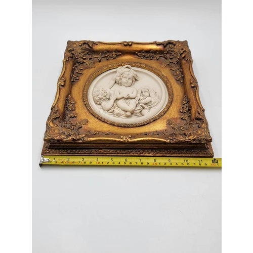 Rare Antique 19th C Enrico Braga Tondo Relief Plaque With Perfugium Regibus Coin For Sale - Image 11 of 12