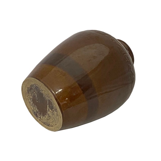 Chinese Vintage Chinese Handmade Ceramic Brown Glaze Vase Jar For Sale - Image 3 of 7