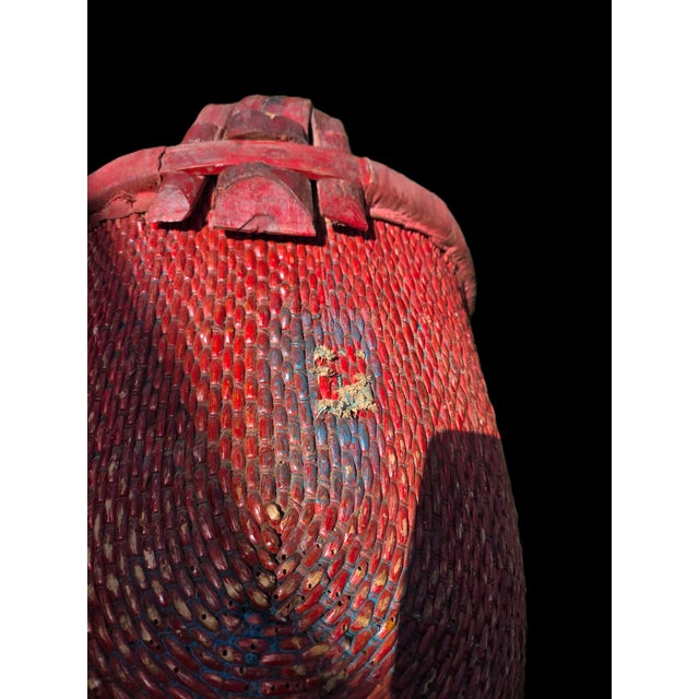 Late Qing Dynasty Hand Painted/Woven Chinese Fishers Basket For Sale - Image 15 of 18