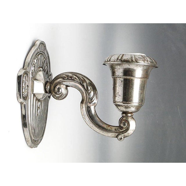 Metal Antique Art Nouveau Wall Lamp, 1890s For Sale - Image 7 of 10