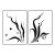 Pair - Sumi Brush Ink Abstracts - 28" × 40" Framed Canvases For Sale