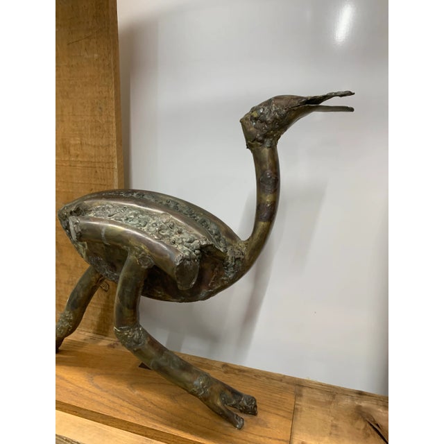 Bronze Vintage Abstract Bird Sculpture For Sale - Image 8 of 9