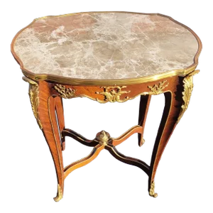 Louis XV Style French Salon Griotte Marble Top