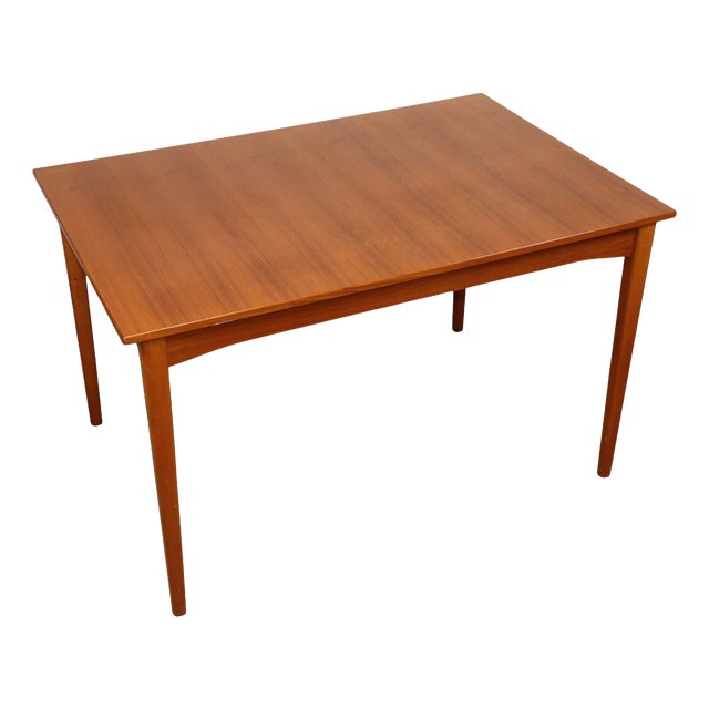 Extendable Rectangular Teak Dining Table, 1960s For Sale