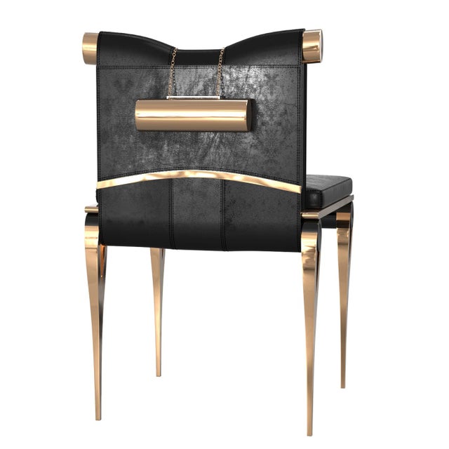 "Moglie" Chair with Bronze and Exclusive Accessory, Hand Crafted Bizimyer Furniture. Unmatched. Unrivalled. Designed by...