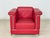 The Carat armchair by Züco is upholstered in black leather and stands on slender metal legs. The individual upholstered...