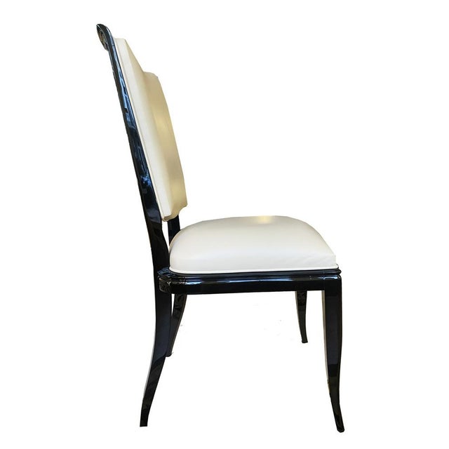 Wood Art Deco Dining Table Chairs, France, 1930s, Set of 6 For Sale - Image 7 of 12