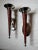 Vintage Rustic Southwestern Polished Chrome and Leather Wrapped Wall Candle Sconces- Set of 2 For Sale - Image 4 of 11