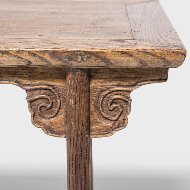 Chinese Writing Table With Cloud Spandrels, C. 1850 For Sale In Chicago - Image 6 of 7