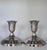 1980s Vintage Silver Plated Art Deco Style Taper Candle Holders - A Pair For Sale - Image 5 of 13