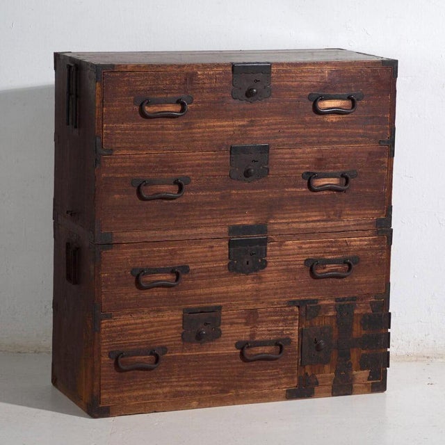 Antique Tansu with Small Door For Sale - Image 15 of 15