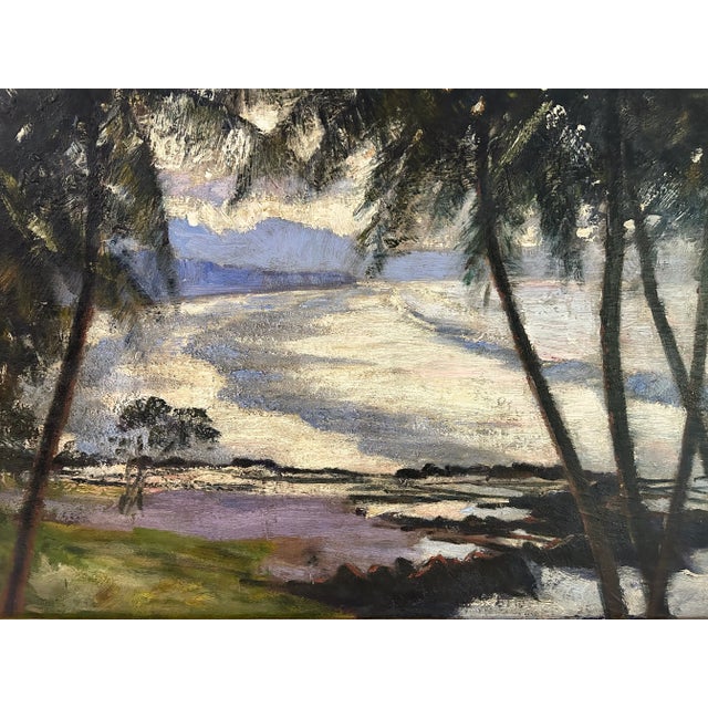 Traditional Early 20th Century Landscape of Java Sea by Carel Lodewijk Dake the Younger For Sale - Image 3 of 10