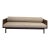 Blu Dot Souvenir Sofa – Walnut Wood Frame With Built-in Display Shelf For Sale