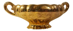 Mid Century Swetye Salem Pottery Porcelain Weeping Gold Dish