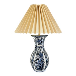 Antique Delfia Table Lamp For Sale