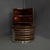 Italian modern corner bar cabinet with stools in suede and metal, 1970s Corner bar cabinet with two stools. The rounded...