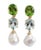 Christina Addison Elegant Three-Stone Drop Earring With Pink Topaz and Pearl - a Pair For Sale - Image 10 of 12