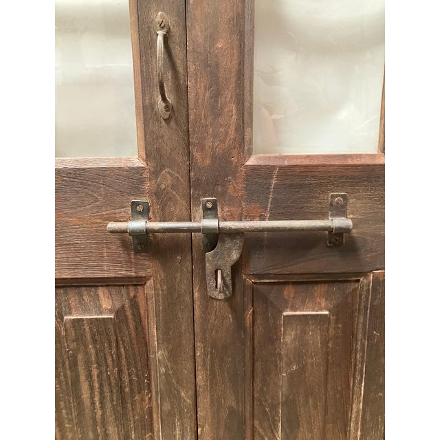 French Door Set Two Raised Panel For Sale - Image 4 of 5