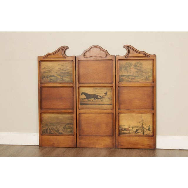 Vintage Three-Panel Decoupage Folding Screen For Sale In Philadelphia - Image 6 of 12
