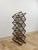 Mid-Century Modern Vintage Dark Bamboo Twelve Bottle Wine Rack Coastal Boho Bar Accent For Sale - Image 3 of 8