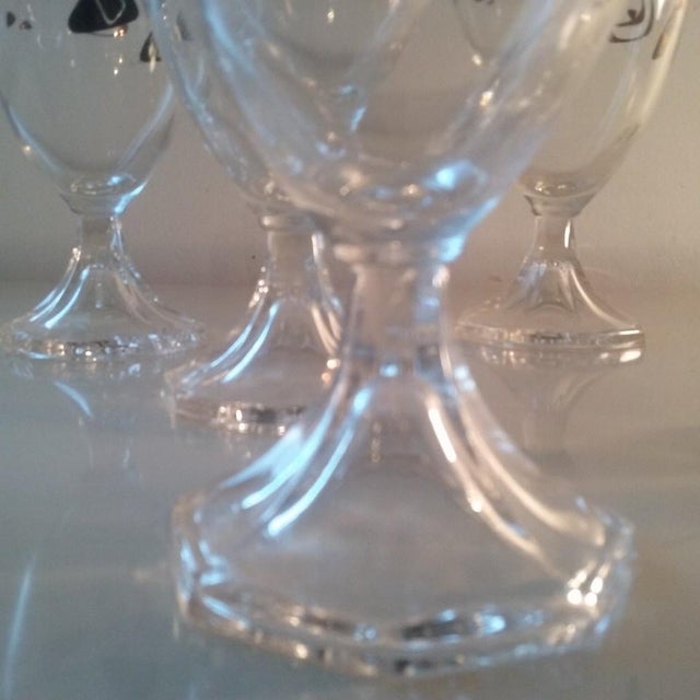 Black & Gold Boomerang Goblets - Set of 6 For Sale - Image 5 of 5