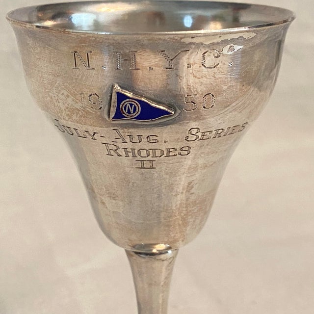 American Sailing Series Newport Harbor Yacht Club Trophy Cub N. H. Y. C. 1950 July-Aug. Series Rhodes II For Sale - Image 3 of 6