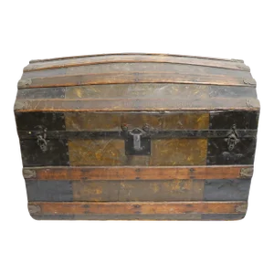 Antique American Dome Top Trunk