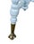 Victorian Adjustable Piano Stool in Powder Blue Paint, Claw & Glass Ball Feet For Sale - Image 11 of 17