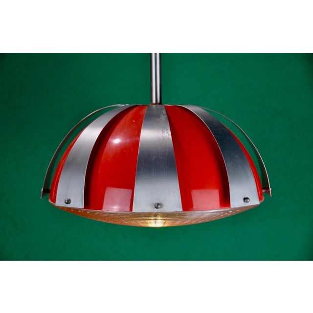 Plastic & Metal Ceiling Lamp, 1970s For Sale - Image 6 of 12