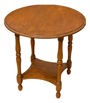 Wood Occasional Table with Turned Legs, 1920s
