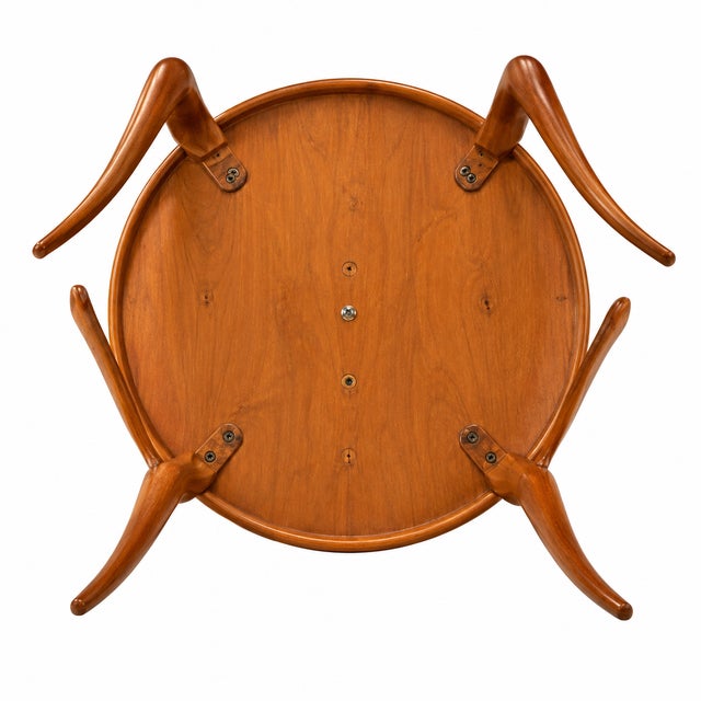 Wood Alan Goldberg Attributed Sculptural Wood Occasional Table For Sale - Image 7 of 7