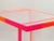 Fluorescent Pink & Clear Lucite Bench by Amparo Calderon Tapia For Sale - Image 11 of 13