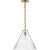 Katie Conical Pendant in Hand-Rubbed Antique Brass with Seeded Glass Designer: Thomas O'Brien Canopy: 5.25" Round...