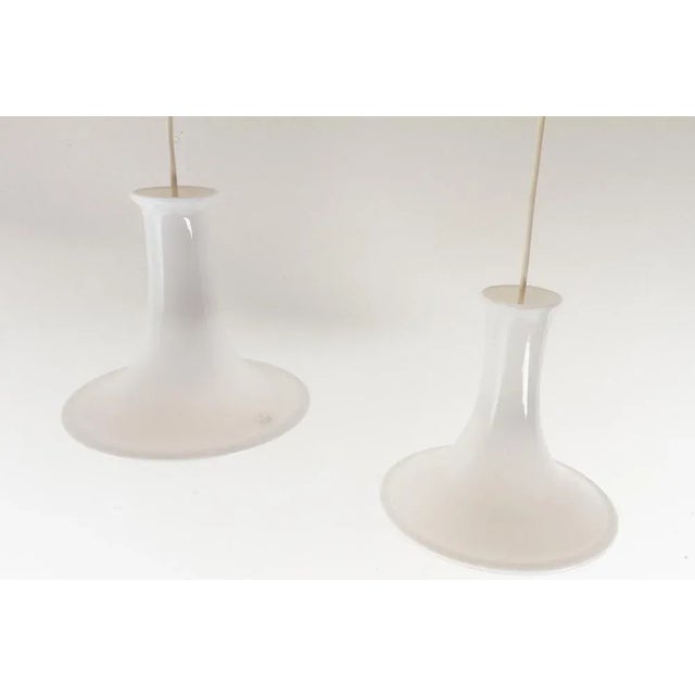 Holmegaard Danish Opaline Pendants by Michael Bang for Holmegaard, 1980s, Set of 2 For Sale - Image 4 of 17