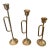 MCM Vintage Brass Bugle Trumpet Shaped Stacked Candlestick Holders- Set of 3 For Sale