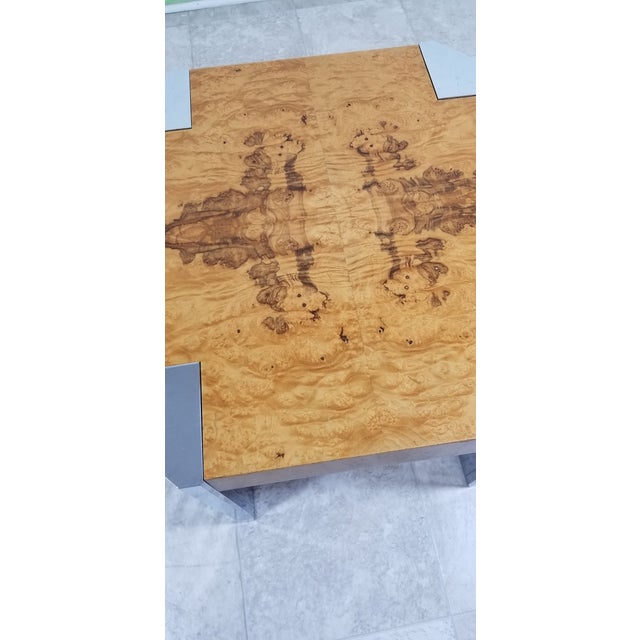 Wood Burl Wood Coffee Table For Sale - Image 7 of 12
