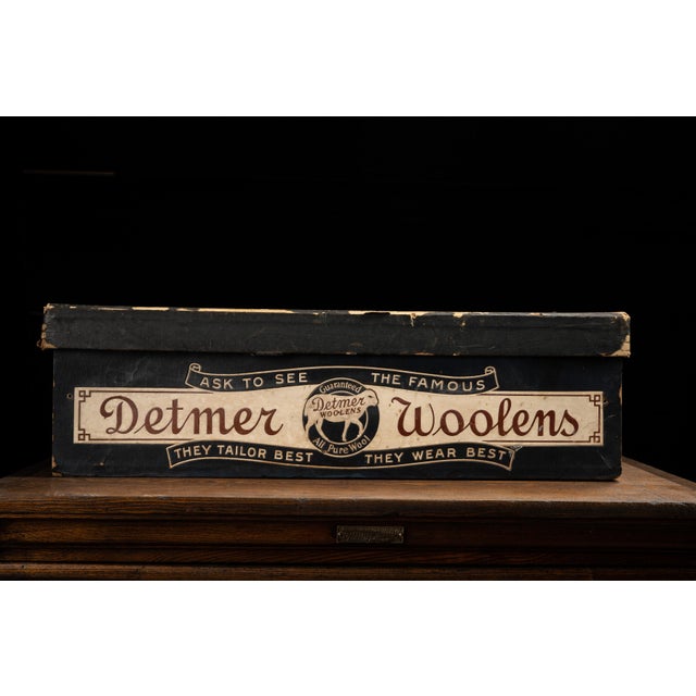 American Early 20th Century Detmer Woolens Garment Box For Sale - Image 3 of 10