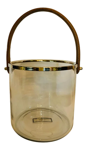 Zodax Barclay Butera Equestrian Ice Bucket with Leather Handle