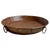 Vintage large rustic industrial style round iron tray from India. Hand-formed from heavy-gauge iron, its broad, shallow...