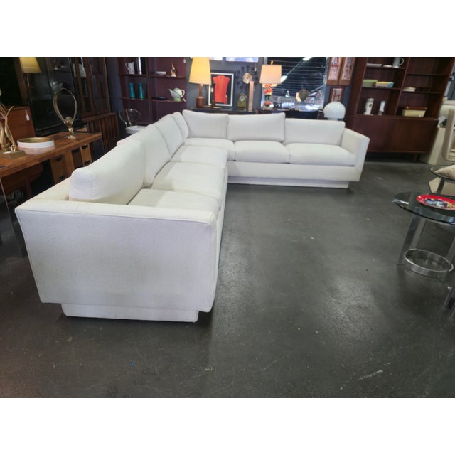 Mid-Century Modern Milo Baughman 2 Piece Sectional For Sale - Image 3 of 6