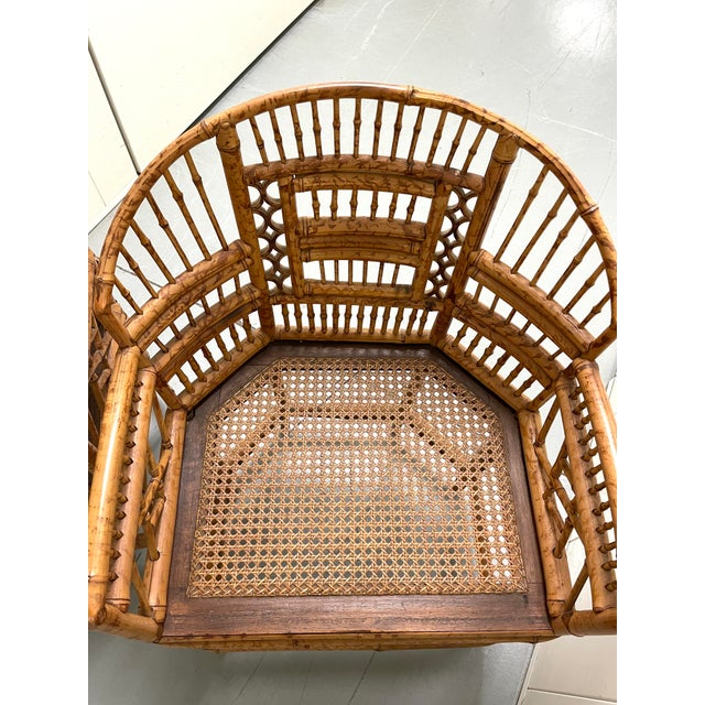 Pair Brighton Tortoise Rattan Bamboo Chairs Chairish