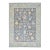 Modern Oushak Style Hand-Knotted Wool Area Rug in Charcoal, Sky Blue & Pastel For Sale