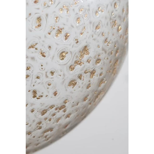 Ball Pendant Light in Seguso Glass with Gold Leaf For Sale - Image 3 of 5