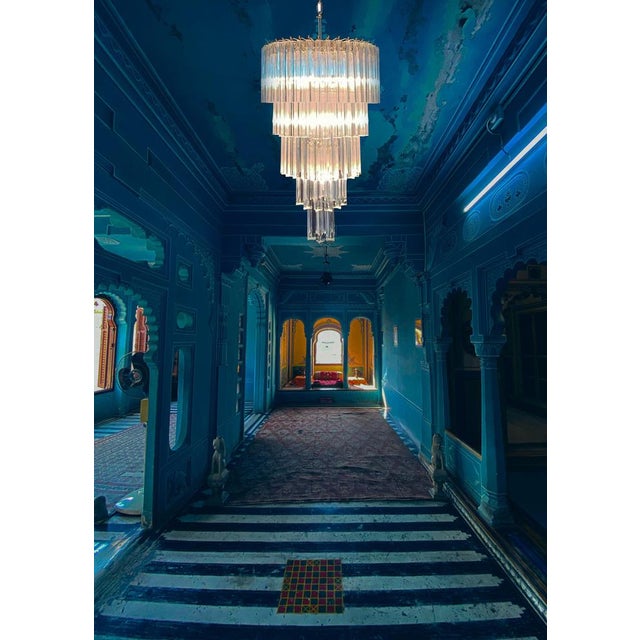 Vintage Murano Glass Chandelier, 1980 For Sale - Image 16 of 17