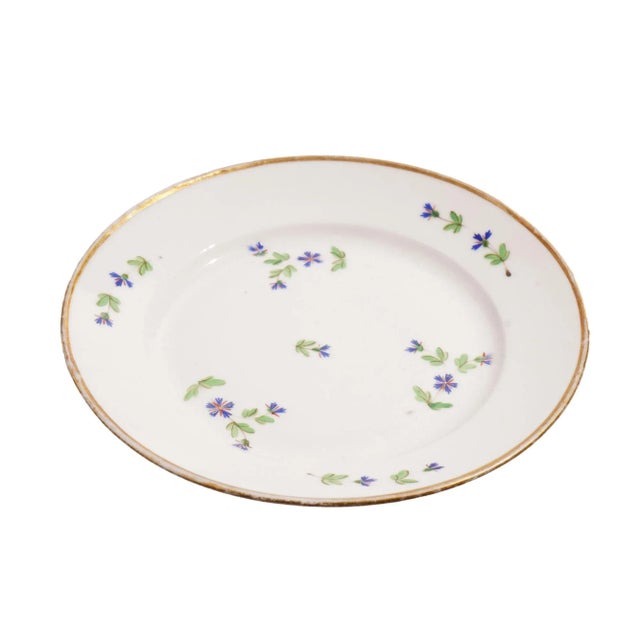 Ceramic Set of Five Bourbon Sprig Paris Porcelain Tea Plates by Charles Field Haviland, C. 1790 For Sale - Image 7 of 18