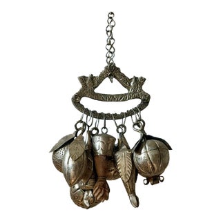 Early 19th Century Brazilian Penca De Balangandãs Folk Amulet Charm Cluster For Sale