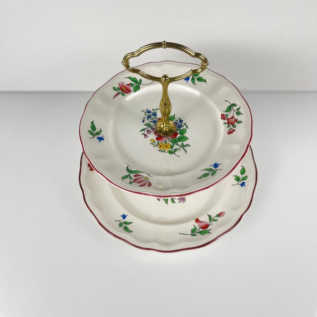 Two-Tier Serving Trolley, Streetlight Model by KG Lunéville Dimensions: Diameter: 24.5 cm Height: 25.5 cm Very good...