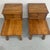 Awesome set of solid oak side tables each with 2 draws by A Brandt. The Brandt company was established in 1900 by German...
