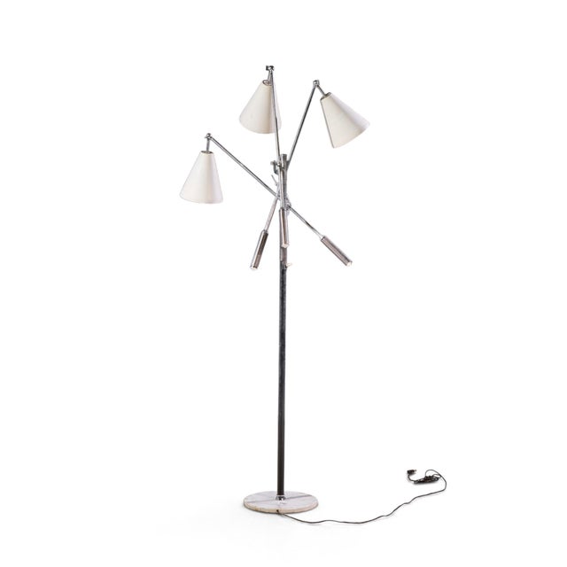 Mid-Century Modern Angelo Lelli for Arredoluce Triennial Mid Century Italian Floor Lamp For Sale - Image 3 of 7