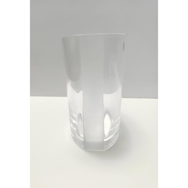 Transparent Murano Glass Vase by Carlo Moretti, Italy, 1990s For Sale - Image 8 of 14